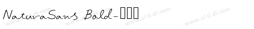 NaturaSans Bold字体转换